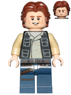 LEGO Minifigure -- Han Solo (75159)-Star Wars / Star Wars Episode 4/5/6 -- SW0771 -- Creative Brick Builders